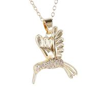 HQHYGM Hummingbird Necklace For Women, Swallow Hummingbird Necklaces Chain Birds Animal Pendant Necklaces, Cute Animal Jewelry