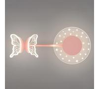 HQHYGM Indoor 12W Acrylic Light for Child'S Nordic Butterfly Decor Fixture Living Room Bedroom Corridor Wall Lamps 3 Color Temperatures