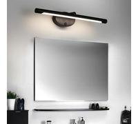 HQHYGM Indoor Bathroom Wall Lamp Mirror with Waterproof Wall with Iron Wall Minimalist Long Decorative for Vanity Hotel Hallway Living Room (46cm Black Neutral Light)