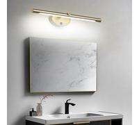 HQHYGM Indoor Bathroom Wall Lamp Mirror with Waterproof Wall with Iron Wall Minimalist Long Decorative for Vanity Hotel Hallway Living Room (56cm Gold White Light)