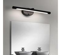 HQHYGM Indoor Bathroom Wall Lamp Mirror with Waterproof Wall with Iron Wall Minimalist Long Decorative for Vanity Hotel Hallway Living Room (56cm Black White Light)