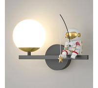 HQHYGM Indoor Bedside Light Nursery Astronaut Nordic Child'S Lamp Hardwired Bedroom Wall Fixtures for Girl Boy Room Hallway Office