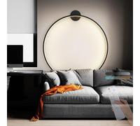 HQHYGM Indoor Wall Lamp with Remote Control Wall Dimmable 2700K-6500K Wall Light Circular Bedside Background Decoration Lamp Bedroom Living Room Stairs