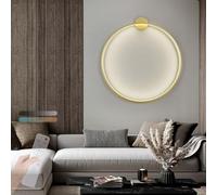 HQHYGM Indoor Wall Lamp with Remote Control Wall Dimmable 2700K-6500K Wall Light Circular Bedside Background Decoration Lamp Bedroom Living Room Stairs