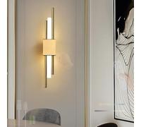 HQHYGM Indoor Wall Light Battery Operated Wall Lamp Touch Control Dimmings Wall with Remote Control Wall Nordic Creatively for Bedroom Hallway Living Room (Gold Right)