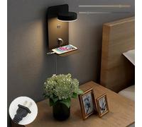 HQHYGM Indoor Wall Light with 5V/2A USB Charging Port Wall with Touch Dimmable Wall Lamp with 1.8m Cord 350° Rotating Bedroom Bedside Reading Light Living Room Hotel Room