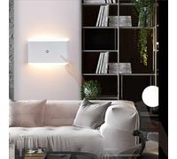 HQHYGM Interior Wall Sconces with Touch Control Wall Light USB Rechargeable Aluminium Wall Lamp with Remote Control Dimmable for Bedroom Bedside Reading (8000mAh White)