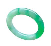 HQHYGM Jade Bangles, Floating Flower Green Jade Bangle Bracelet, Female Round Bar Jade Bracelet, with Jewelry Box, for Mother, for Girlfriend,54-64mm,64mm