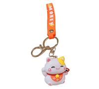 HQHYGM Japanese Fortune Bag Charm Maneki Neko Ladies Backpack Purse Cat Keychain Cute Keyring Pendant Schoolbag Accessory