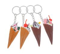 HQHYGM Key Chain Keychain Cute Keychain Ice Cream Friend Back Charm Cherry Wallet Key Holder Car Purse Hanging Ornament Back PVC