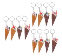 HQHYGM Key Chain Keychain Cute Keychain Ice Cream Friend Back Charm Cherry Wallet Key Holder Car Purse Hanging Ornament Back PVC