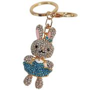 HQHYGM Keychain Metal Shiny Bunny Pendant Decorative Backpack Keyring for Boys and Girls