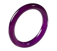HQHYGM Ladies Natural Elegant Purple Jade Bangles, Bracelet Agate Wide Band Chalcedony, with Jewelry Box