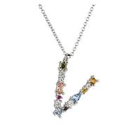 HQHYGM Letter S Initial Letter P L Pendant Long Chain Necklace Nightmare Christmas Eve Lucky Crystal Jewelry (Size : V)