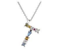 HQHYGM Letter S Initial Letter P L Pendant Long Chain Necklace Nightmare Christmas Eve Lucky Crystal Jewelry (Size : T)