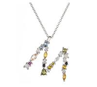 HQHYGM Letter S Initial Letter P L Pendant Long Chain Necklace Nightmare Christmas Eve Lucky Crystal Jewelry (Size : M)