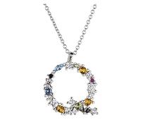 HQHYGM Letter S Initial Letter P L Pendant Long Chain Necklace Nightmare Christmas Eve Lucky Crystal Jewelry (Size : Q)