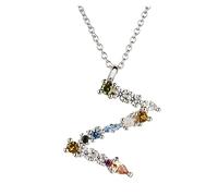 HQHYGM Letter S Initial Letter P L Pendant Long Chain Necklace Nightmare Christmas Eve Lucky Crystal Jewelry (Size : Z)