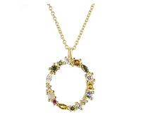 HQHYGM Letter S Initial Letter P L Pendant Long Chain Necklace Nightmare Christmas Eve Lucky Crystal Jewelry (Size : O)