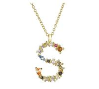 HQHYGM Letter S Initial Letter P L Pendant Long Chain Necklace Nightmare Christmas Eve Lucky Crystal Jewelry (Size : S)