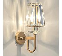 HQHYGM Light Crystal Wall Lamp Postmodern Bedroom Bedside Wrought Iron Wall Light Living Room Background Wall Wall Mount Lamps/C