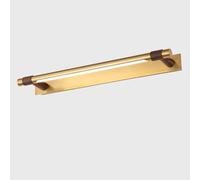 HQHYGM Linear Vanity Lamp Bathroom Light Fixture 120° Rotating Mirror Cabinet Lamps Display Lights Minimalist Mirror Front Fixture Makeup Wall Sconces/D+Wood Grain Finish/63Cm