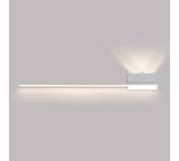 HQHYGM Linear Wall Wall Light Long Strip Wall Mounted Lamp Minimalist Sconces Wall Fixture for Living Room Bedroom Bedside Indoor Wall Washer/White4000K/100Cm