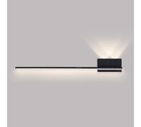 HQHYGM Linear Wall Wall Light Long Strip Wall Mounted Lamp Minimalist Sconces Wall Fixture for Living Room Bedroom Bedside Indoor Wall Washer/Black4000K/80Cm