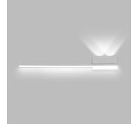 HQHYGM Linear Wall Wall Light Long Strip Wall Mounted Lamp Minimalist Sconces Wall Fixture for Living Room Bedroom Bedside Indoor Wall Washer/White6000K/60Cm