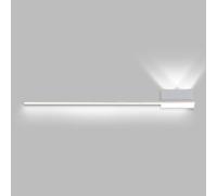 HQHYGM Linear Wall Wall Light Long Strip Wall Mounted Lamp Minimalist Sconces Wall Fixture for Living Room Bedroom Bedside Indoor Wall Washer/White6000K/100Cm