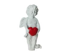 HQHYGM Little Angel Statue Resin Cherub Figurine Craft Cute Europe Ornament Art Sculpture for Farmhouse Table Home Decoration, White