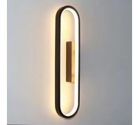 HQHYGM Long Strip Light Fixtures Nordic Bedside 15.7inch Ring Indoor Wall Lamps for Living Room Bedroom Hallway Bathroom 3 Color Mode