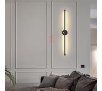 HQHYGM Long Strip Wall Lights with Motion Sensor Wall Lamp 3000K/4000K/6000K Wall Aluminum Mounted Indoor Bedside Decoration Light Living Room