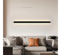 HQHYGM Long Wall Indoor Dimmable Wall Lamp with Remote Control Linear Aluminium Acrylic Wall Sconces for Living Room Bedroom Hallway Corridor 3000K-6500K
