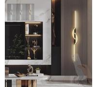 HQHYGM Long Wall Lamp with Remote Control Wall Dimmable Linear Nordic Wall Lights Aluminum 3 Color Temp 28W 2700K-6500K Indoor Vanity Bar Light Living Room