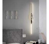 HQHYGM Long Wall Lamp with Remote Control Wall Dimmable Linear Nordic Wall Lights Aluminum 3 Color Temp 28W 2700K-6500K Indoor Vanity Bar Light Living Room