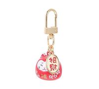 HQHYGM Lucky Cat Keychain Christmas Decorations Keychain for Keys Christmas Ornaments Lucky Cat Key Chain Keychains for Women Amulet Keychain Fortune Cat Ornament Ceramic Cat Ornament Car