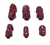 HQHYGM Lucky Charms for Jewelry Making Cinnabar Charms Meditation Ornament for Bracelet Necklace Making and Crafting Attra Wealth 5PCS,4 (Color : 1)