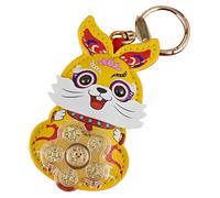 HQHYGM Luminous Keychain Cute Leather Rabbit Keyring Pendant for Bag Charm Women and Party Favors