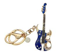 HQHYGM Metal Car Kids Purse Rock and Roll Party Favors Holder Keychain Backpack Keychains Guitar Creative Keyring