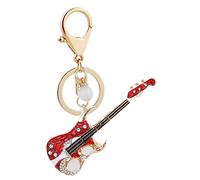 HQHYGM Metal Car Kids Purse Rock and Roll Party Favors Holder Keychain Backpack Keychains Guitar Creative Keyring