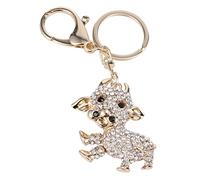 HQHYGM Metal Cow Keychain Rhinestone Keychain Cute for Girls Car Key Pendant Bag Decoration Key Accessory for Everyday Use