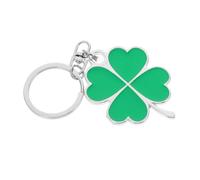 HQHYGM Metal Four Leaf Keychain Key Ring Bag Pendant Meaningful Present Women Charming Accessory for Holidays and Birthdays