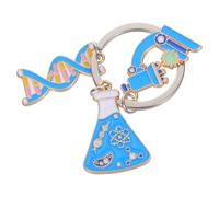 HQHYGM Microscope Keychain Science Teacher Lightweight Lab Technologist Charm Backpack Purse Car Keys Portable Educational Accessory for Students and Scientists