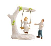 HQHYGM Miniature Couple Figurines Statues Small Lover Sculptures Desk Figure Nonslip Fairy Garden Accessories for Wedding Wife Party