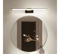 HQHYGM Mirror Front Wall Indoor Waterproof Wall Lamp Decorative Wall Light Black Gold Wall Long Iron for Dartboard Photo Bathroom (White Light 121cm)