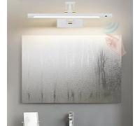 HQHYGM Mirror Front Wall Indoor Waterproof Wall Light with Hand Motion Sensor Wall Lamp with Adjustable Arm Wall Long Strip for Bathroom Vanity Bedroom (White-Warm Light 58cm)
