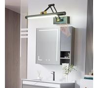 HQHYGM Mirror Front Wall Indoor Waterproof Wall Light with Hand Motion Sensor Wall Lamp with Adjustable Arm Wall Long Strip for Bathroom Vanity Bedroom (Black-Neutral Light 43cm)