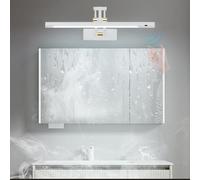 HQHYGM Mirror Front Wall Indoor Waterproof Wall Light with Hand Motion Sensor Wall Lamp with Adjustable Arm Wall Long Strip for Bathroom Vanity Bedroom (White-White Light 58cm)