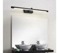 HQHYGM Mirror Front Wall Lamp Bathroom Wall Light Indoor Waterproof Wall Decorative Wall Long Strip Acrylic for Bedroom Bathroom Mirror (Black-Neutral Light 66cm)